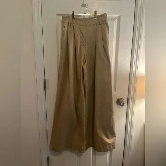 NWT Urban Outfitters Beige Wide-Leg Pants - Picture 2 of 6